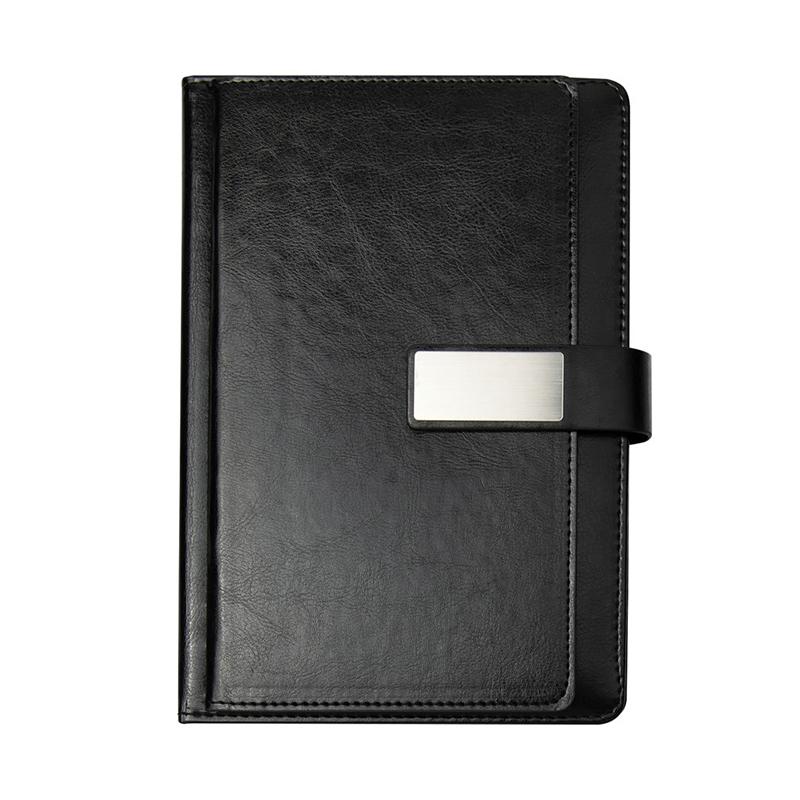 Black -Premium Quality Soft Thermal PU Notebook With Card Slots